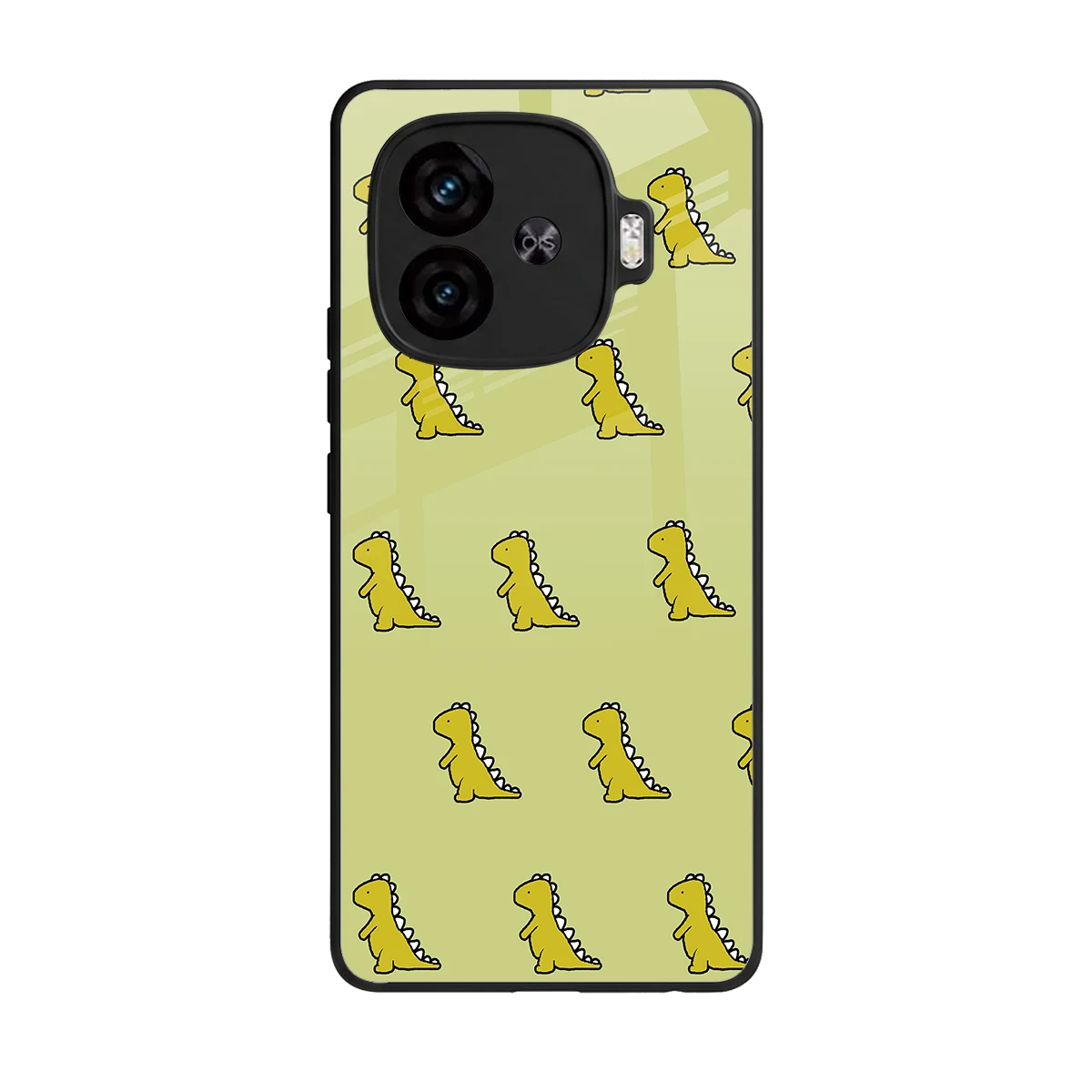 Dino Golden back phone cover | glass case for iqoo neo 10r 5g