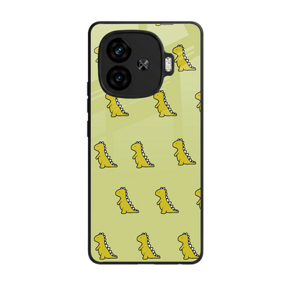 Dino Golden back phone cover | glass case for iqoo neo 10r 5g