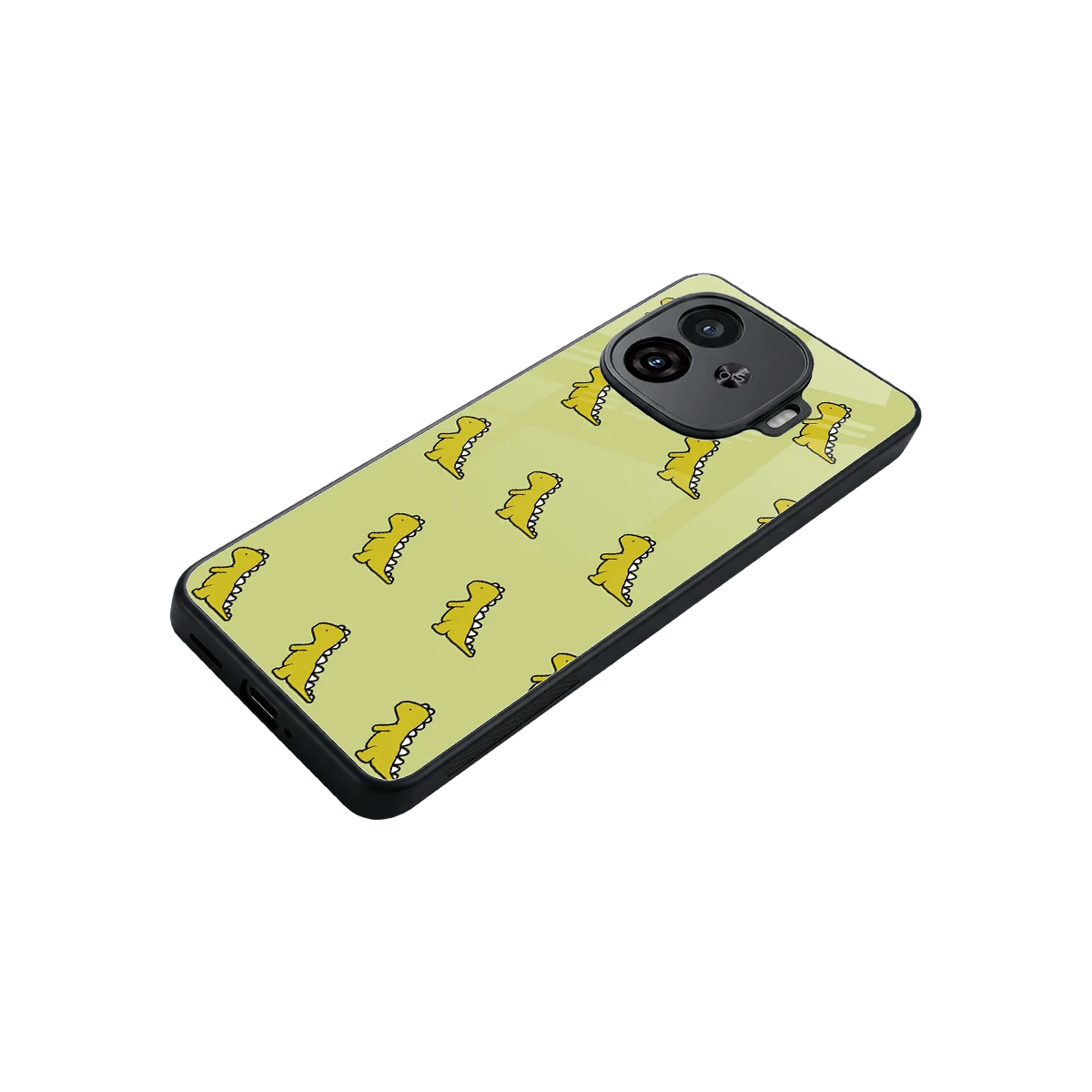 Dino Golden stylish phone case for iqoo neo 10r 5g | glossy glass and slim fit