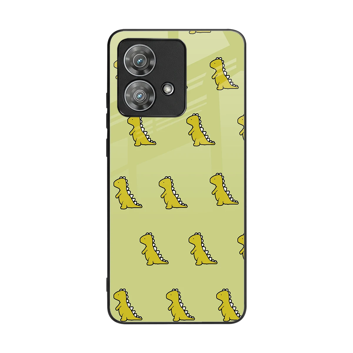 Dino Golden back phone cover | glass case for motorola edge 40 neo 5g