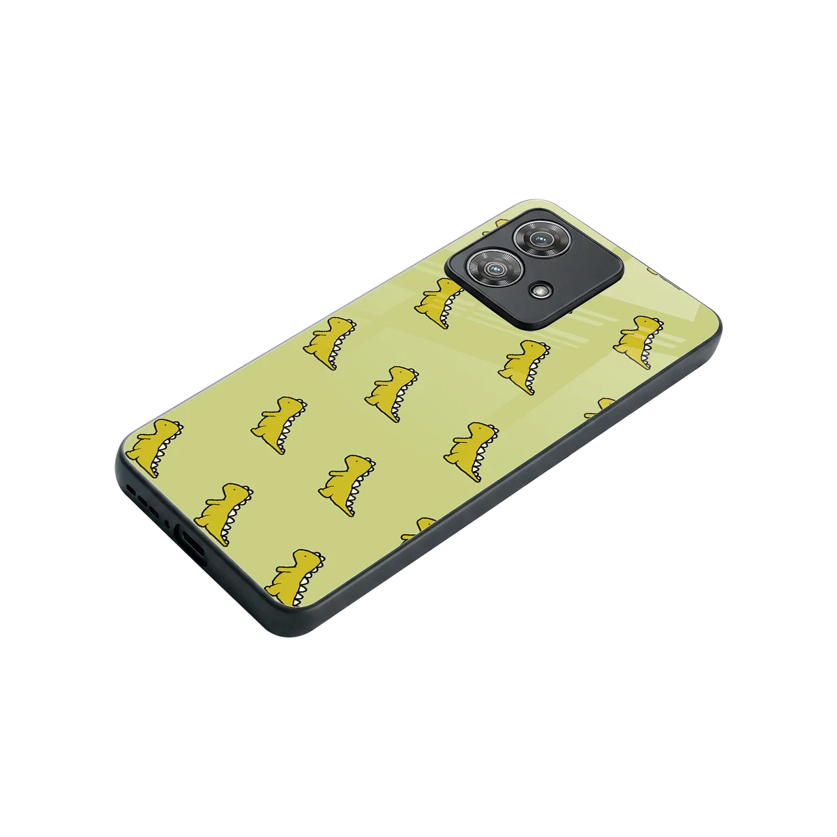 Dino Golden stylish phone case for motorola edge 40 neo 5g | glossy glass and slim fit