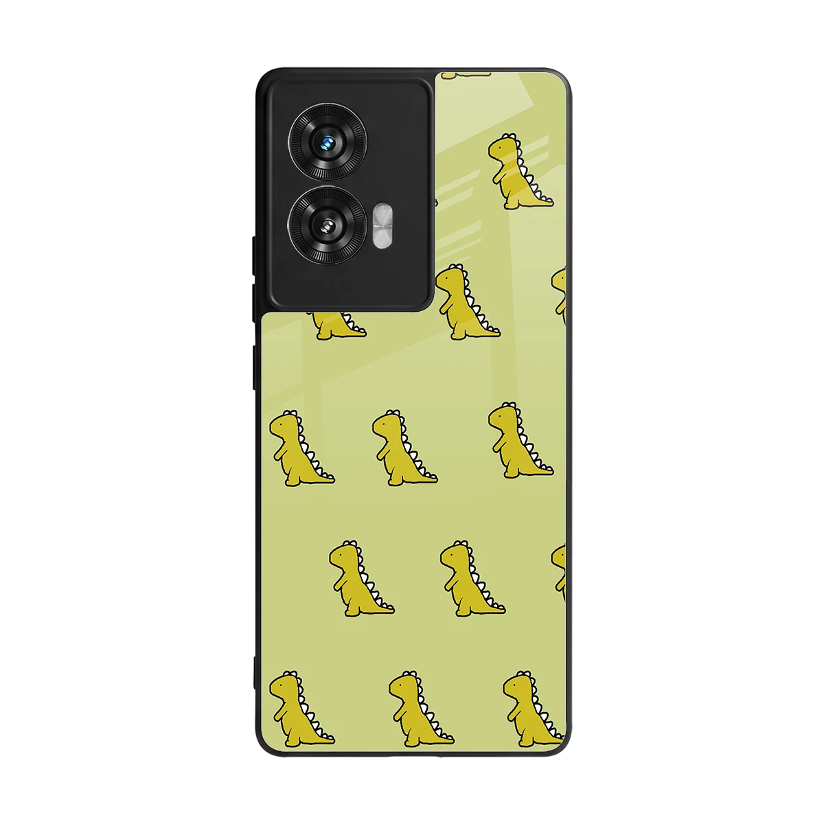 Dino Golden back phone cover | glass case for motorola edge 50 fusion
