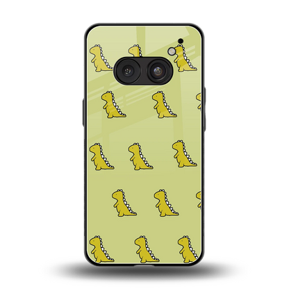 Dino Golden back phone cover | glass case for nothing phone 2a plus