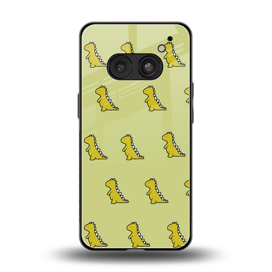 Dino Golden back phone cover | glass case for nothing phone 2a plus