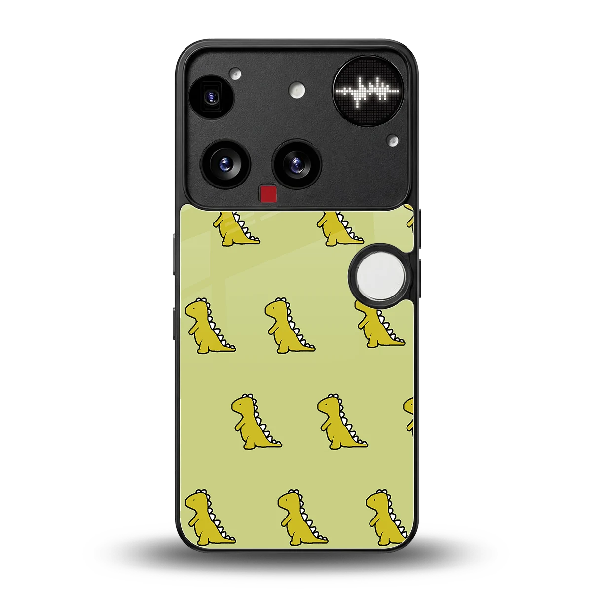 Dino Golden back phone cover | glass case for nothing phone 3