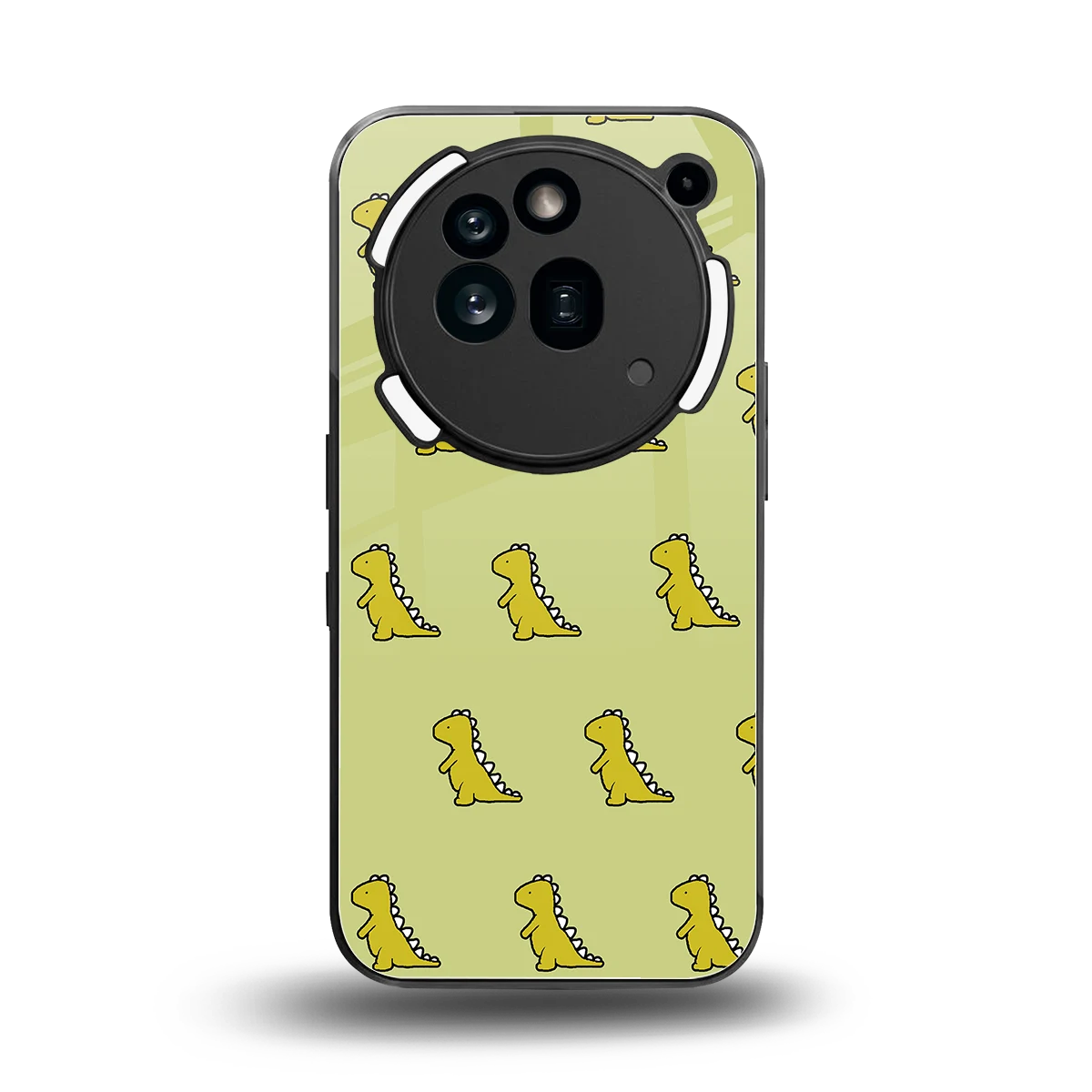 Dino Golden back phone cover | glass case for nothing phone 3a pro