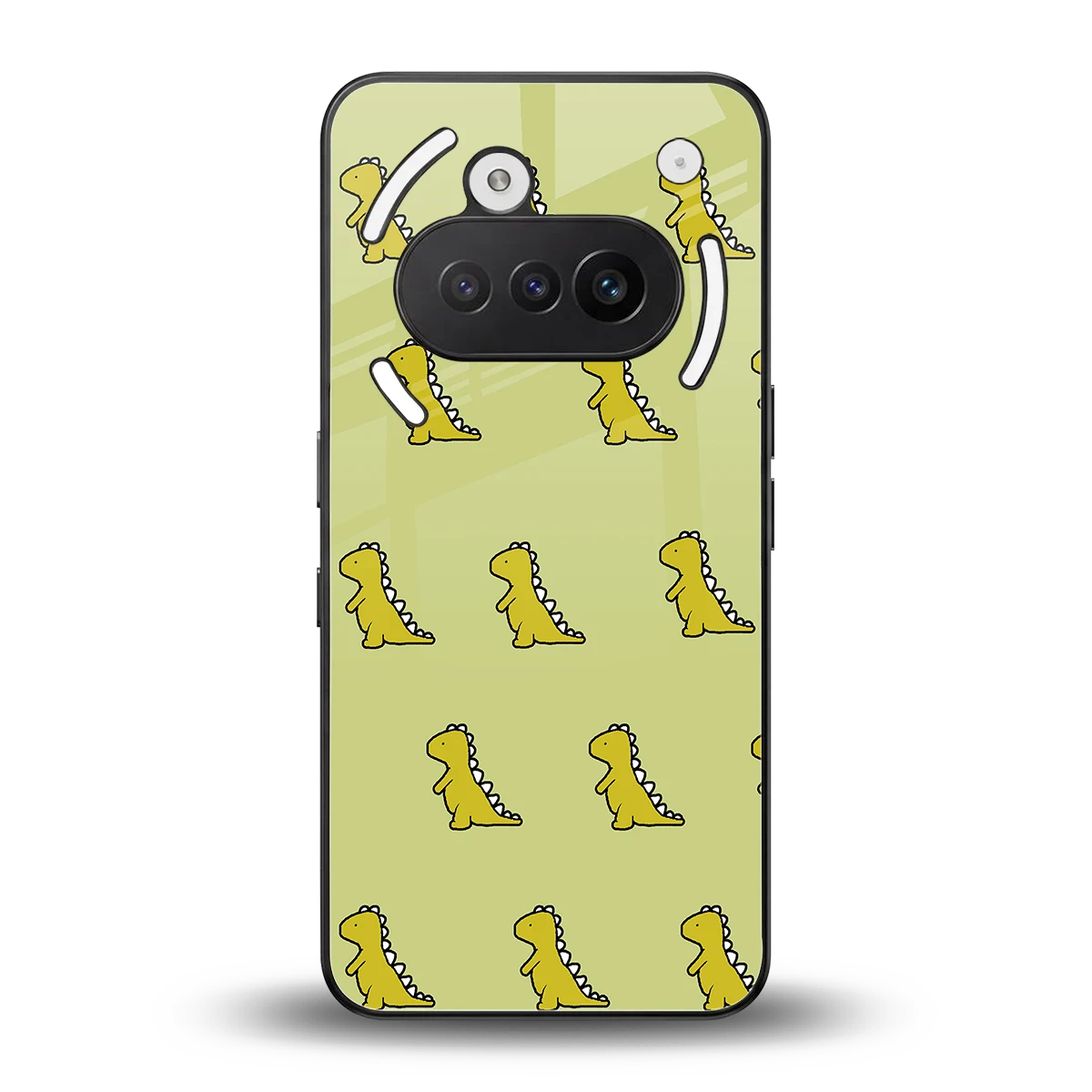 Dino Golden back phone cover | glass case for nothing phone 3a