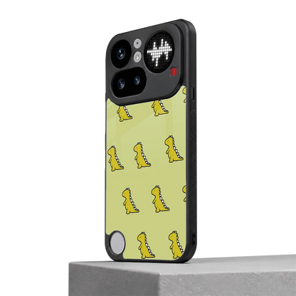Dino Golden nothing phone 4a pro mobile cover | shockproof glass phone case