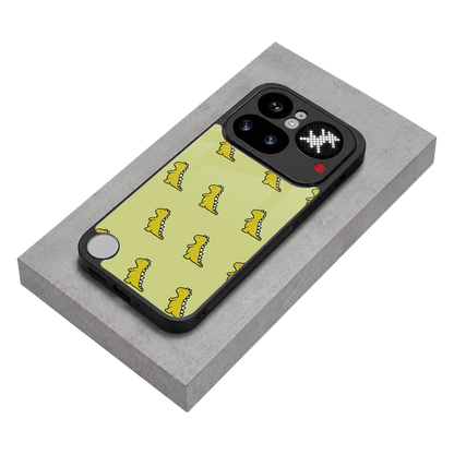 Dino Golden stylish phone case for nothing phone 4a pro | glossy glass and slim fit