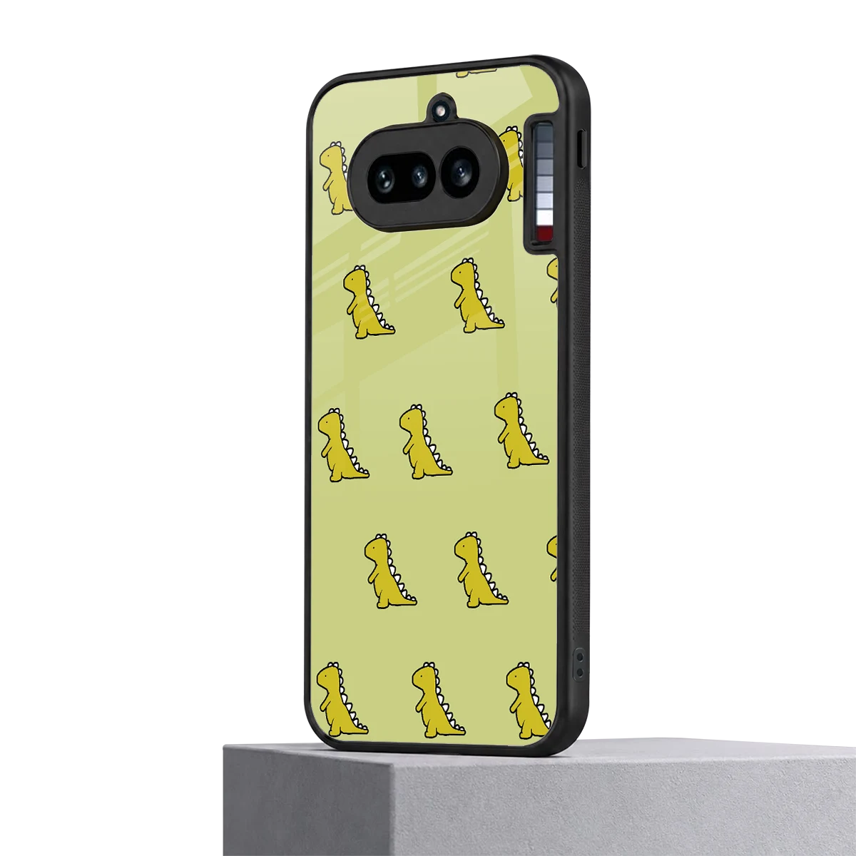 Dino Golden nothing phone 4a mobile cover | shockproof glass phone case