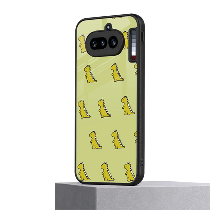 Dino Golden nothing phone 4a mobile cover | shockproof glass phone case