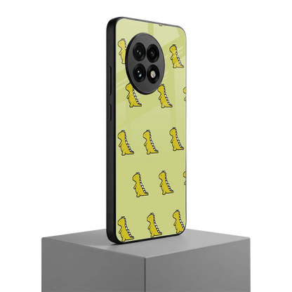 Dino Golden oneplus 13r mobile cover | shockproof glass phone case