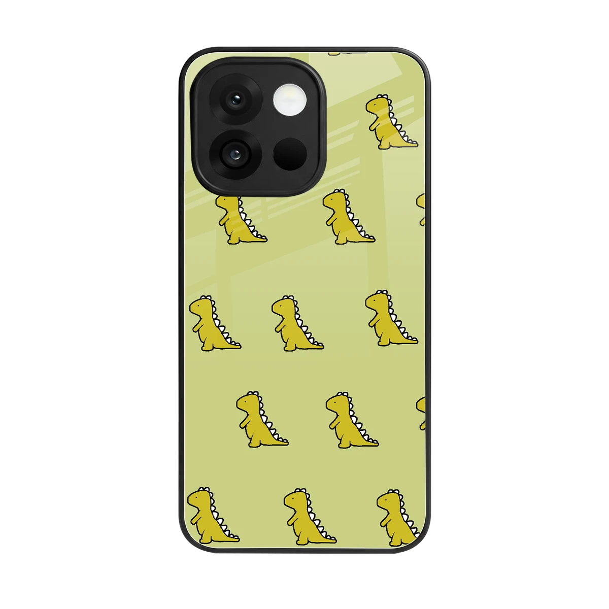 Dino Golden back phone cover | glass case for oneplus 13s