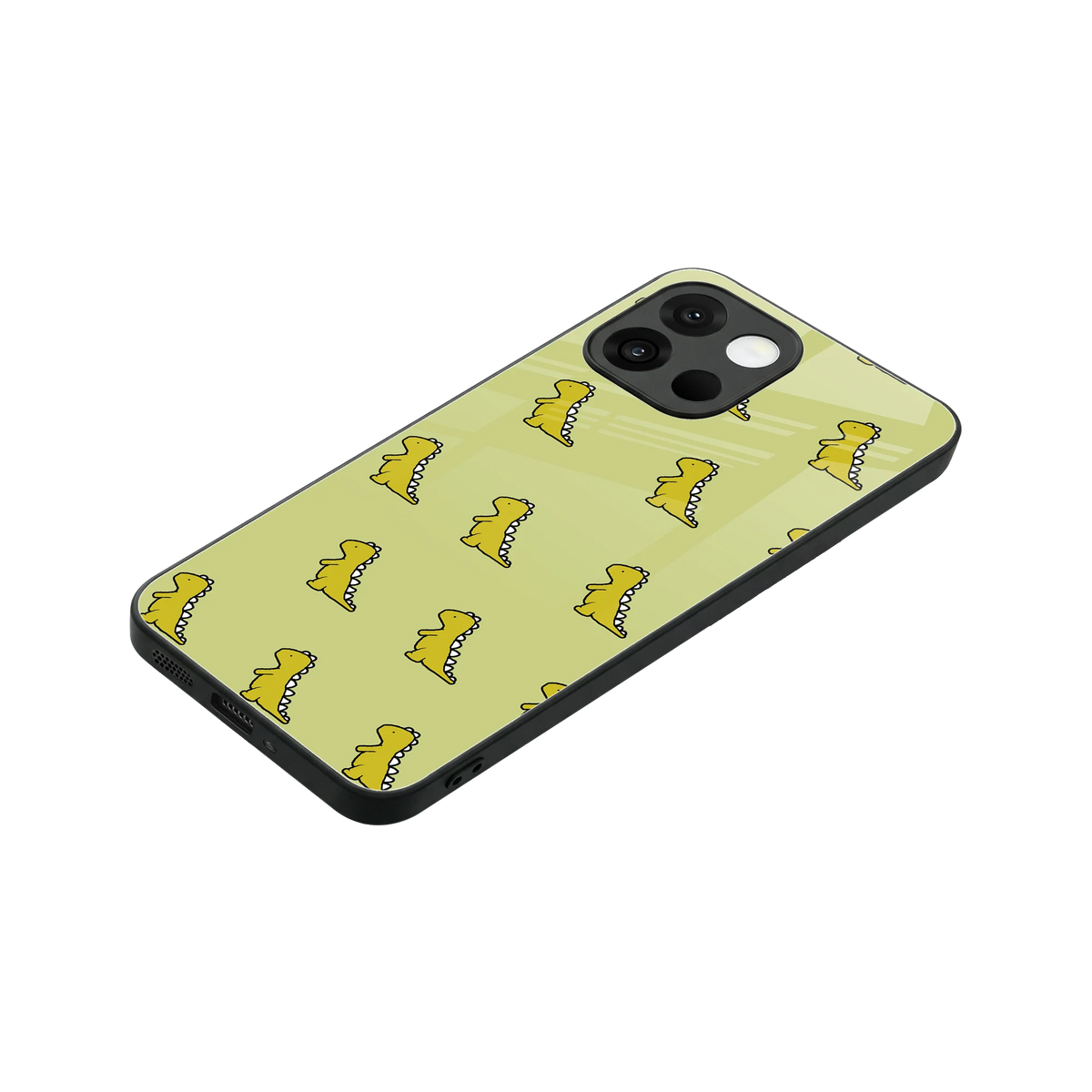 Dino Golden stylish phone case for oneplus 13s | glossy glass and slim fit