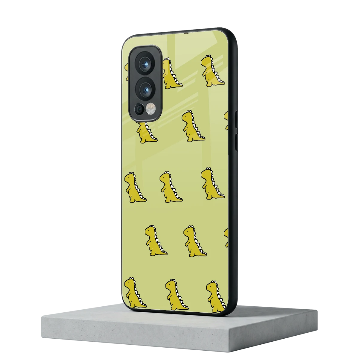 Dino Golden oneplus nord 2 mobile cover | shockproof glass phone case
