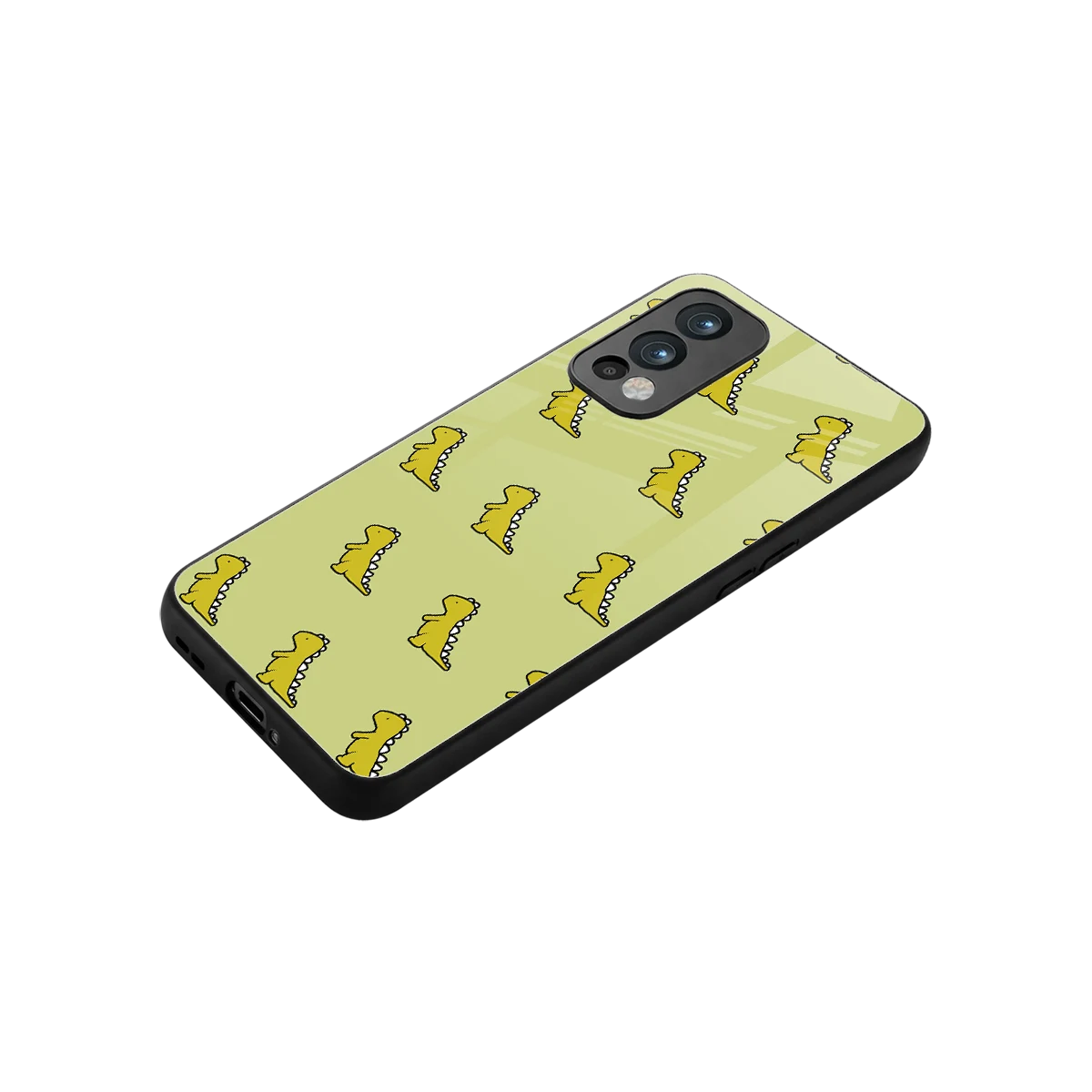 Dino Golden stylish phone case for oneplus nord 2 | glossy glass and slim fit