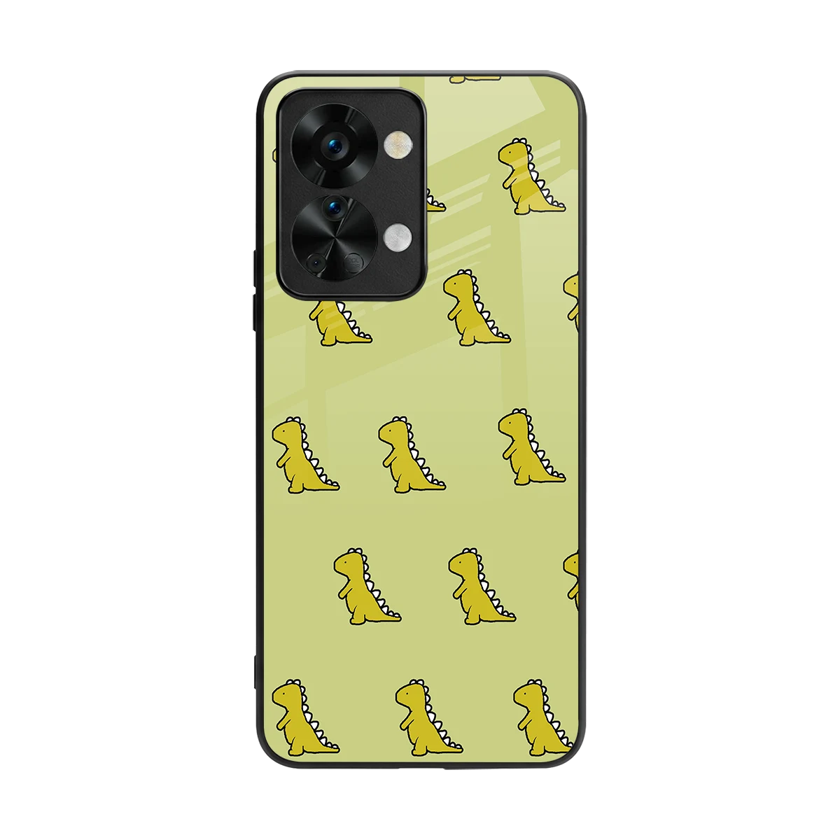 Dino Golden back phone cover | glass case for oneplus nord 2t