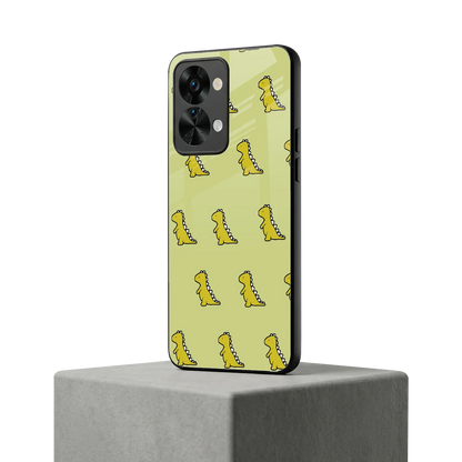 Dino Golden oneplus nord 2t mobile cover | shockproof glass phone case
