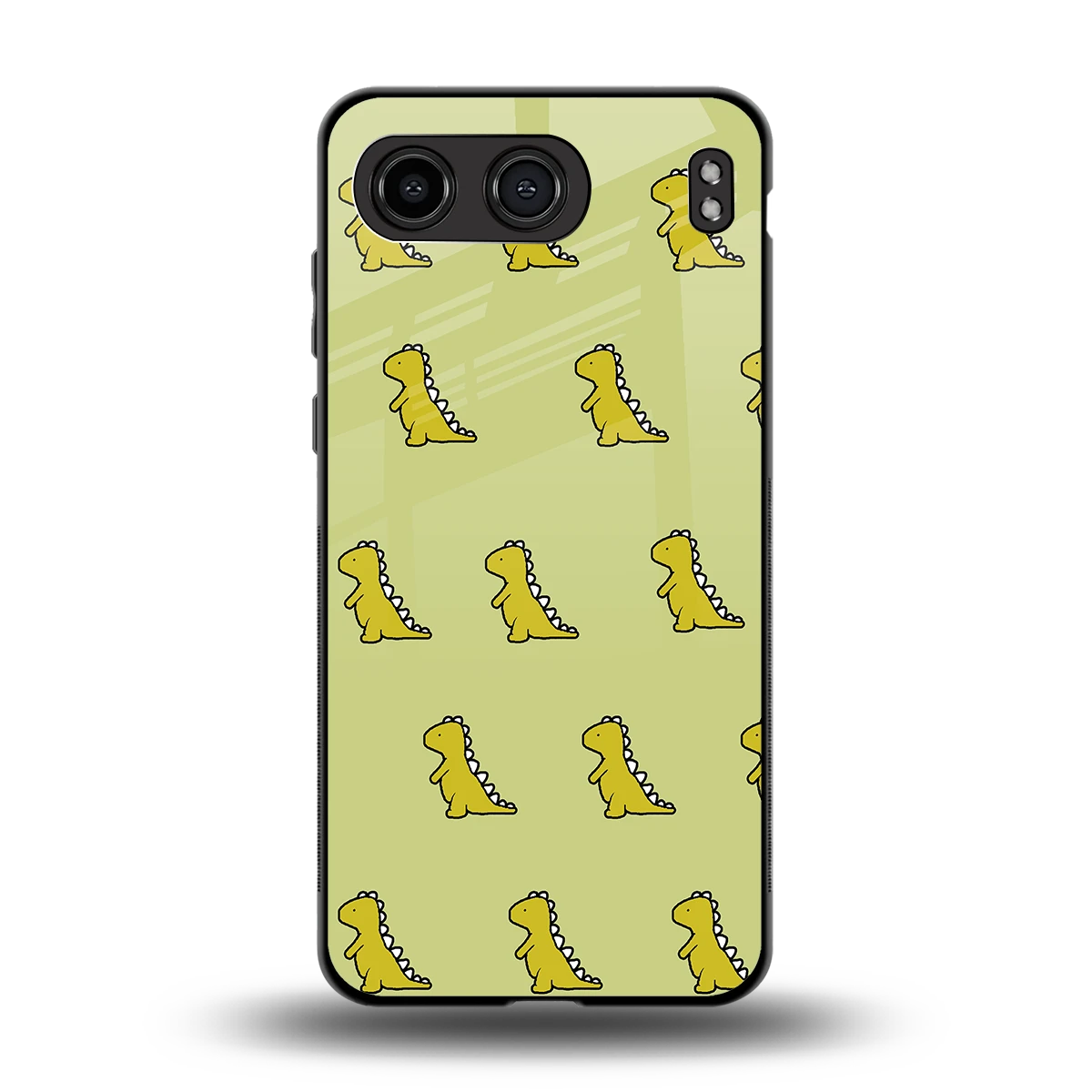Dino Golden back phone cover | glass case for oneplus nord 4