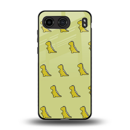 Dino Golden back phone cover | glass case for oneplus nord 4