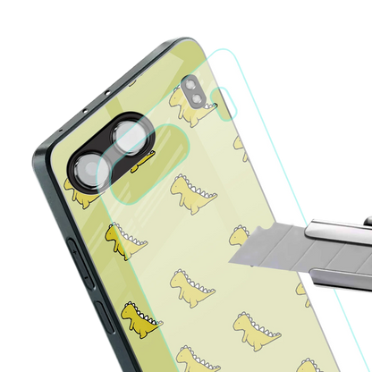 Dino Golden stylish phone case for oneplus nord 4 | glossy glass and slim fit