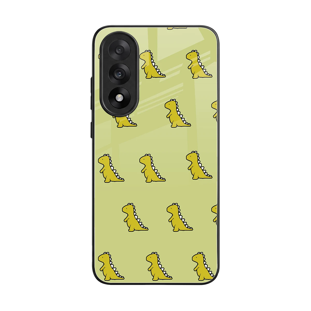 Dino Golden back phone cover | glass case for oneplus nord 5