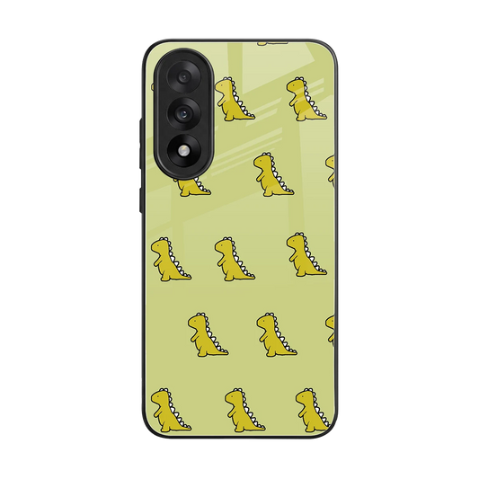 Dino Golden back phone cover | glass case for oneplus nord 5