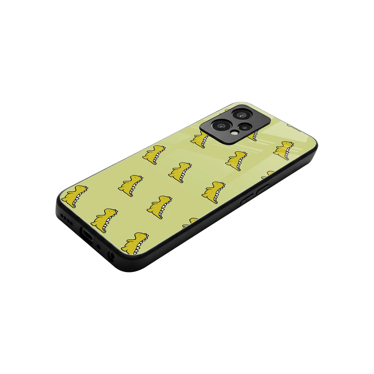 Dino Golden stylish phone case for oneplus nord ce 2 lite | glossy glass and slim fit