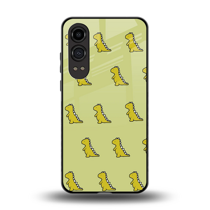 Dino Golden back phone cover | glass case for oneplus nord ce 4 lite