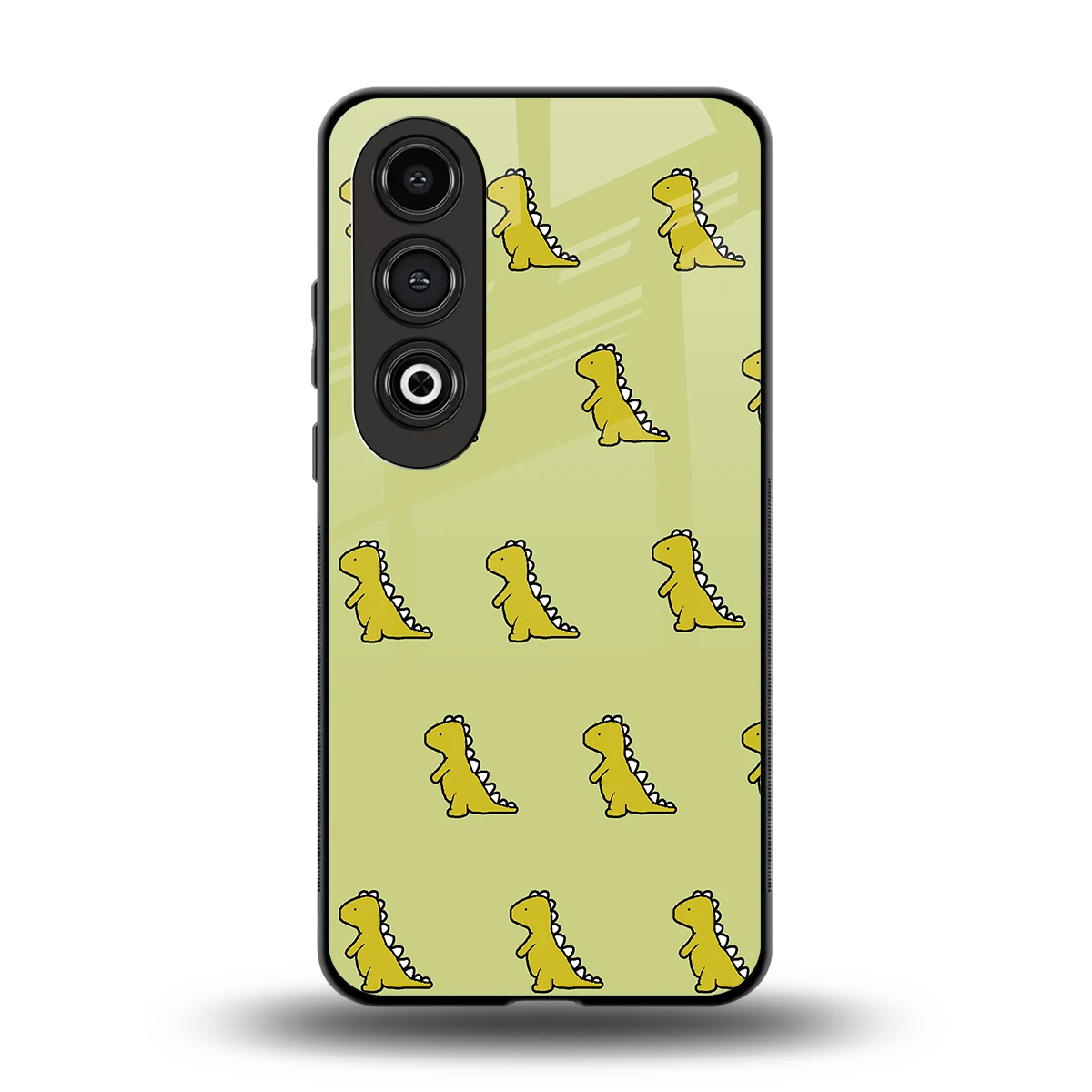 Dino Golden back phone cover | glass case for oneplus nord ce 4