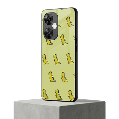 Dino Golden oneplus nord ce 3 lite mobile cover | shockproof glass phone case