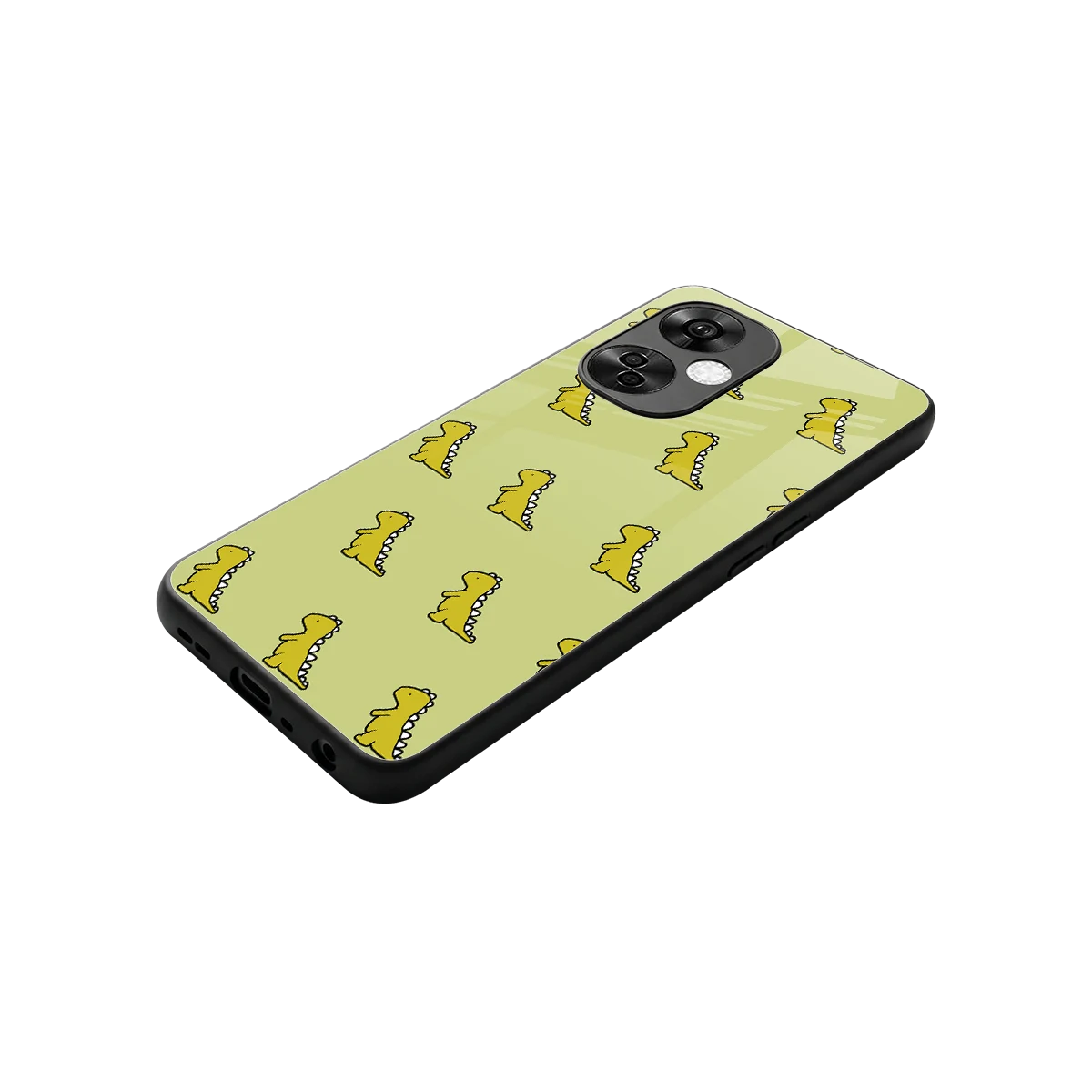 Dino Golden stylish phone case for oneplus nord ce 3 lite | glossy glass and slim fit