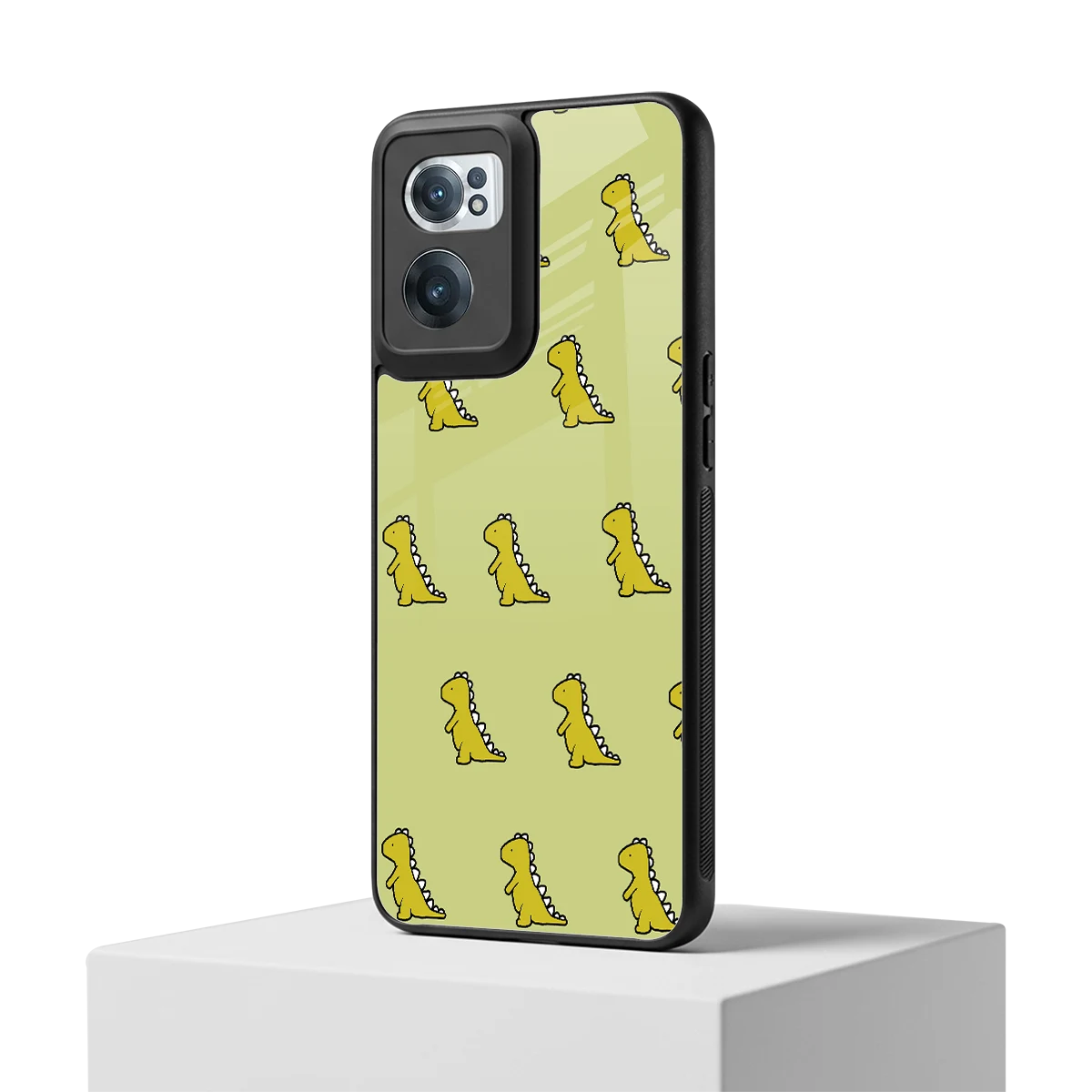 Dino Golden oneplus nord ce 2 mobile cover | shockproof glass phone case