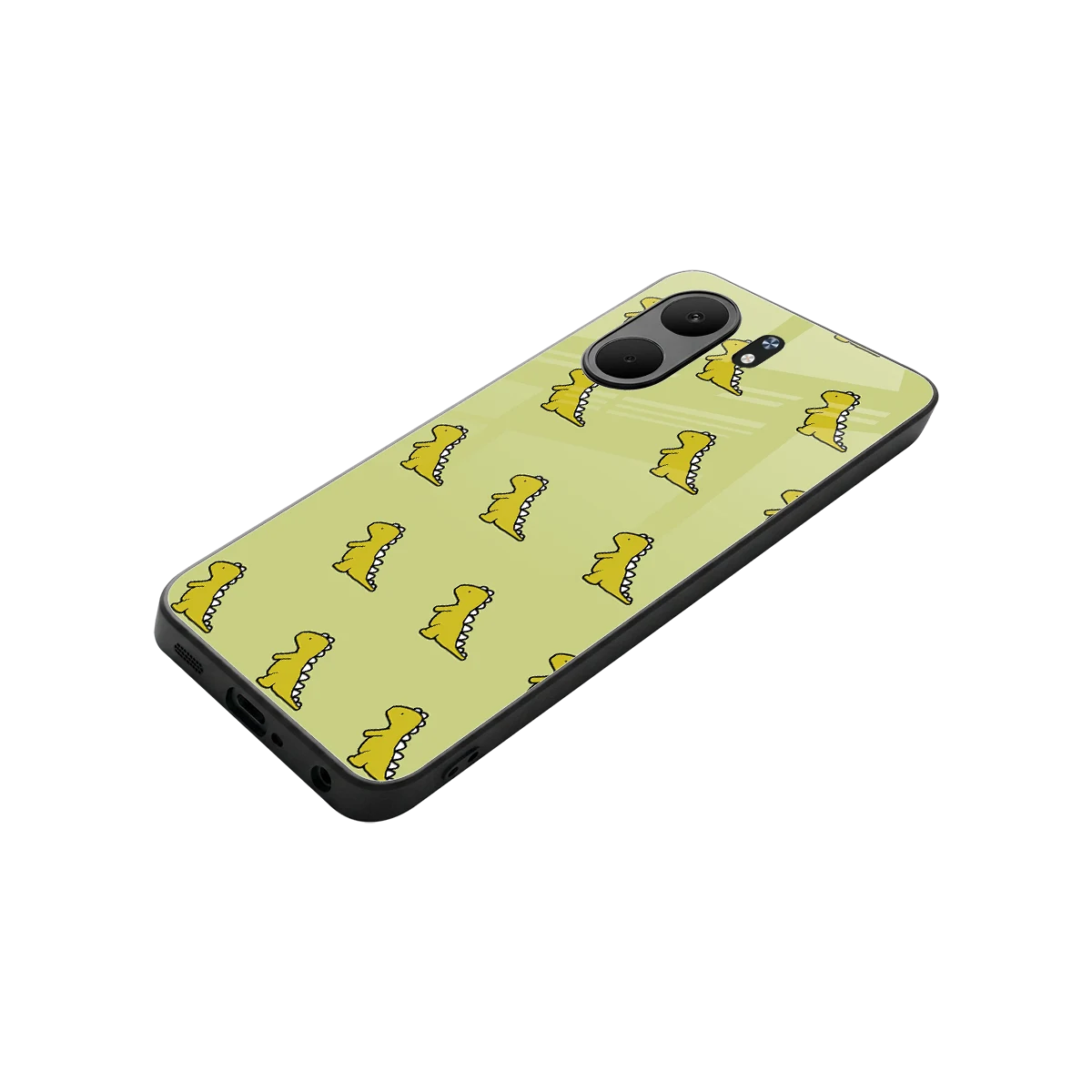Dino Golden stylish phone case for oppo a5x 5g | glossy glass and slim fit
