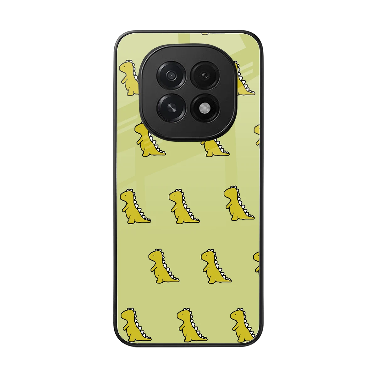 Dino Golden back phone cover | glass case for oppo f29 5g