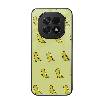 Dino Golden back phone cover | glass case for oppo f29 5g
