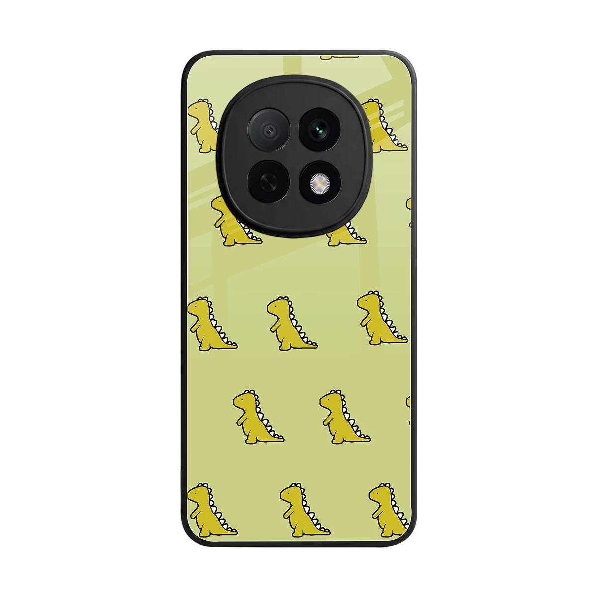 Dino Golden back phone cover | glass case for oppo f29 pro 5g