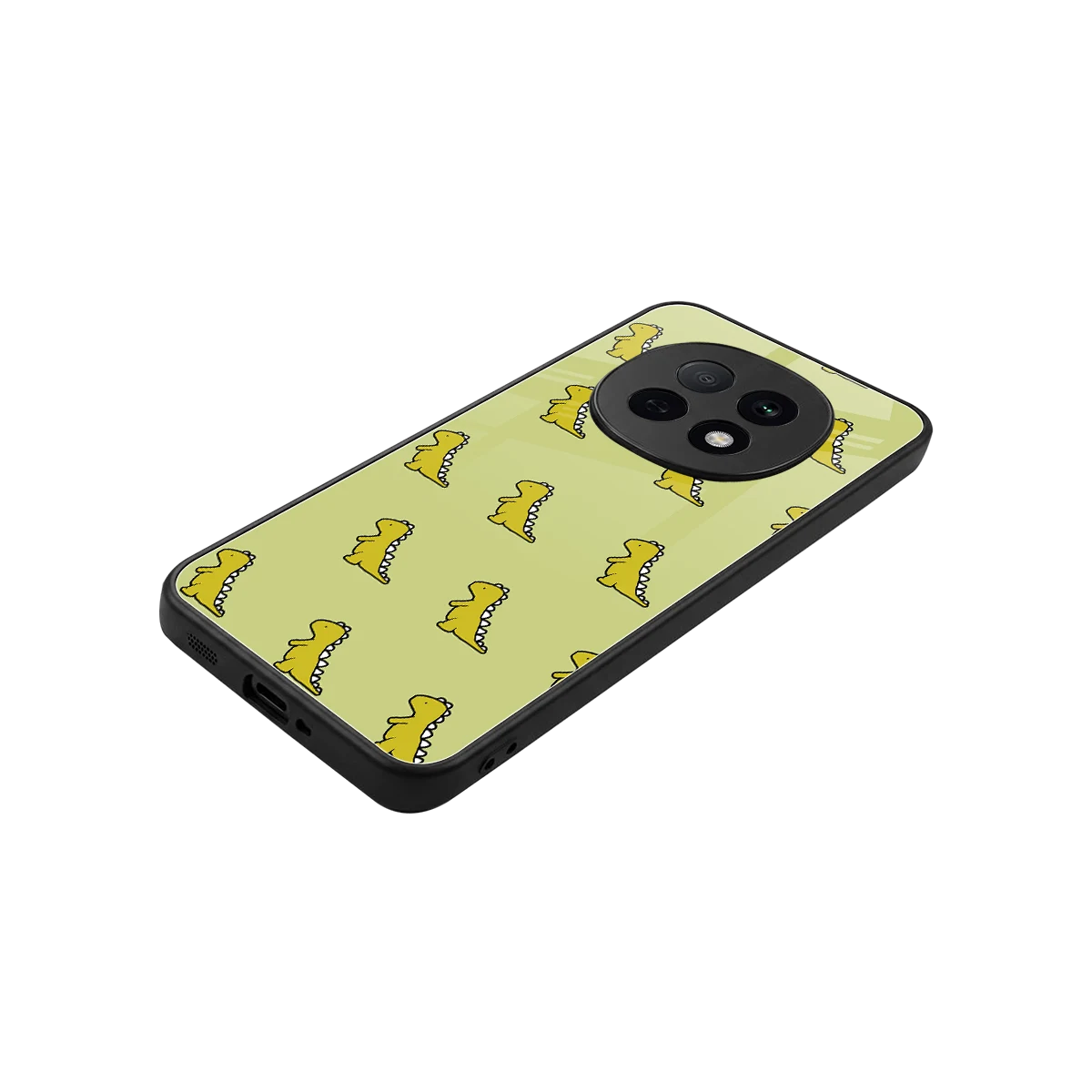Dino Golden stylish phone case for oppo f29 pro 5g | glossy glass and slim fit