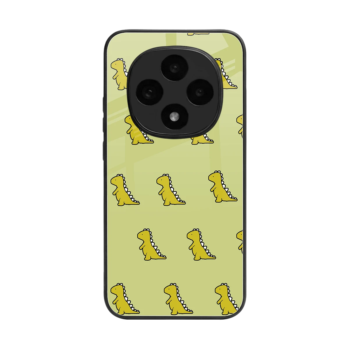 Dino Golden back phone cover | glass case for oppo f31 pro 5g