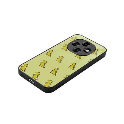 Dino Golden stylish phone case for oppo f31 pro 5g | glossy glass and slim fit