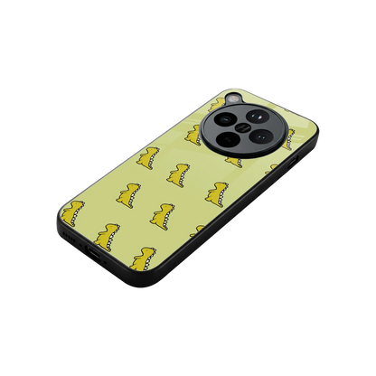 Dino Golden stylish phone case for oppo find x8 | glossy glass and slim fit