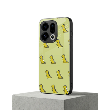 Dino Golden oppo find x9 mobile cover | shockproof glass phone case