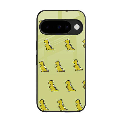 Dino Golden back phone cover | glass case for google pixel 10