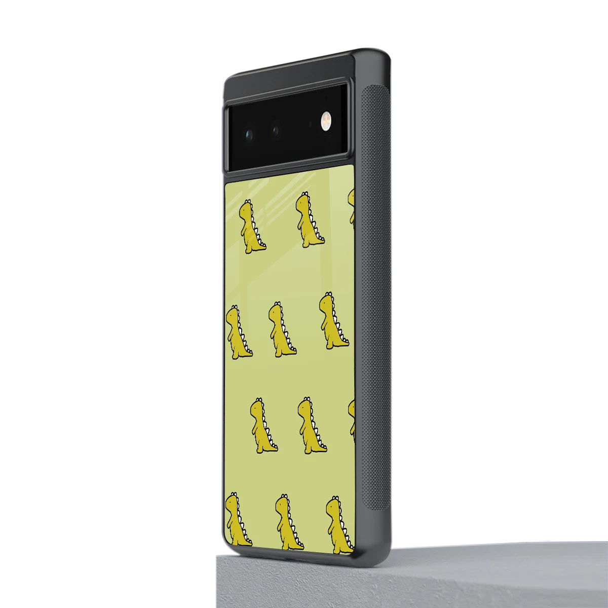 Dino Golden stylish phone case for google pixel 6 | glossy glass and slim fit