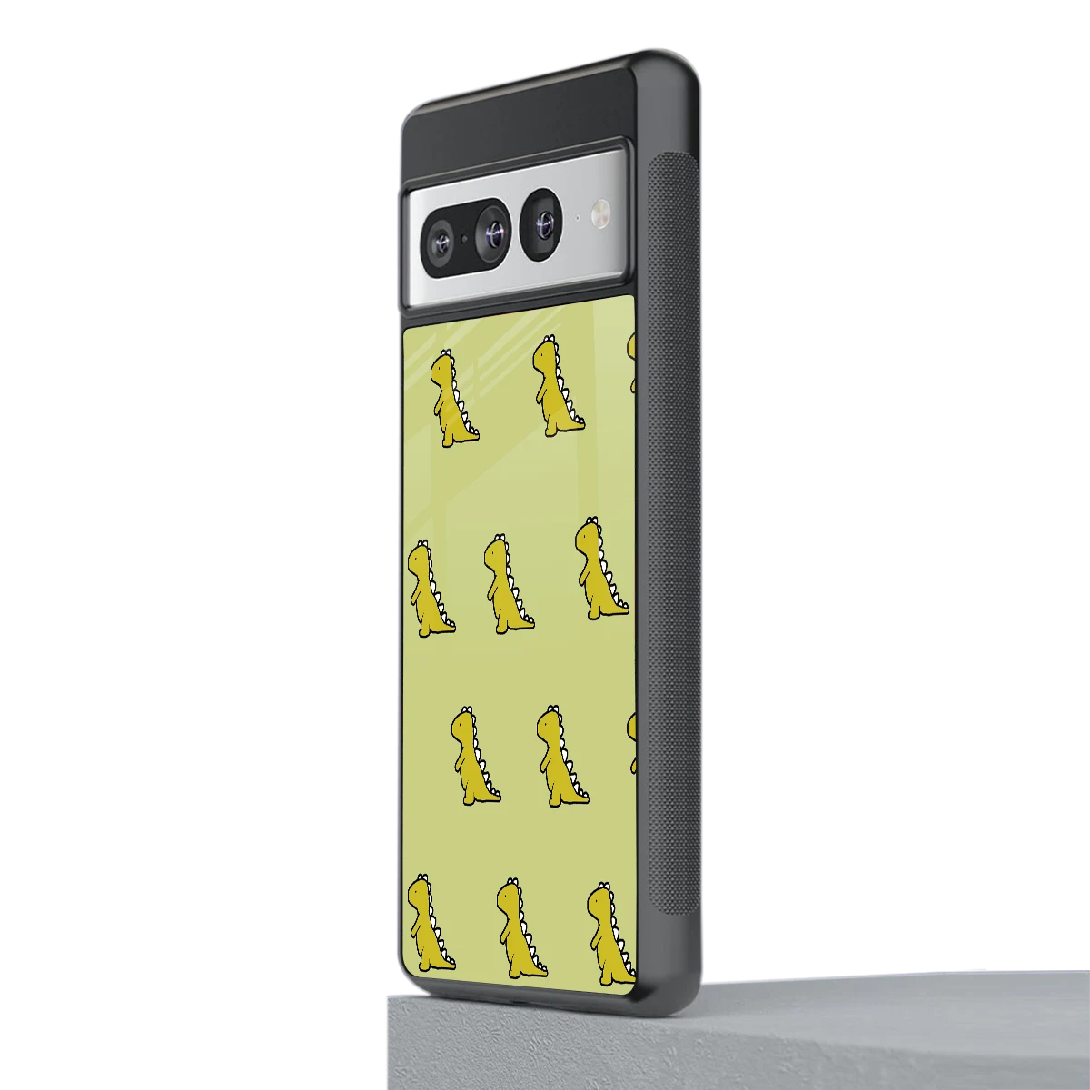 Dino Golden stylish phone case for google pixel 7 pro | glossy glass and slim fit