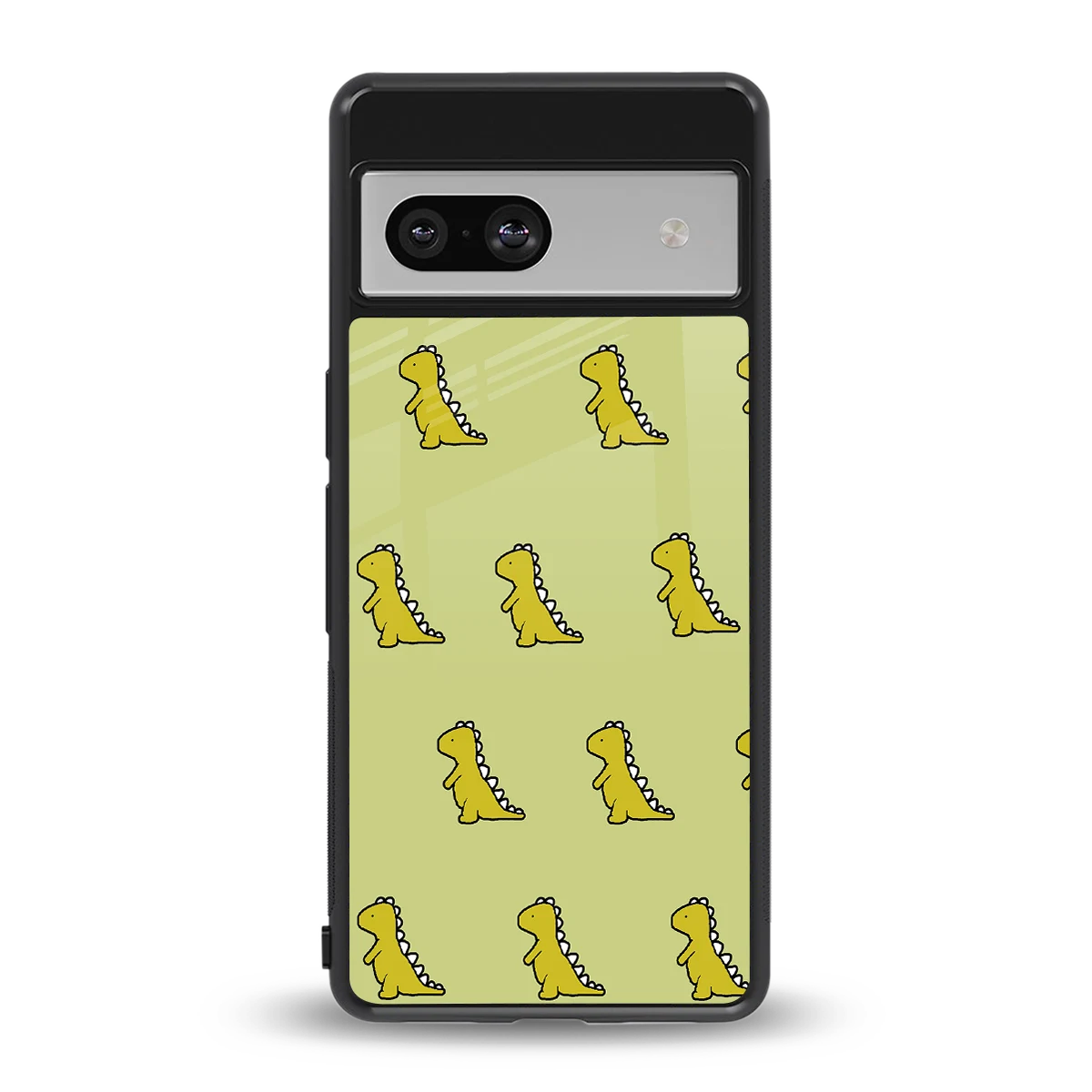 Dino Golden back phone cover | glass case for google pixel 7