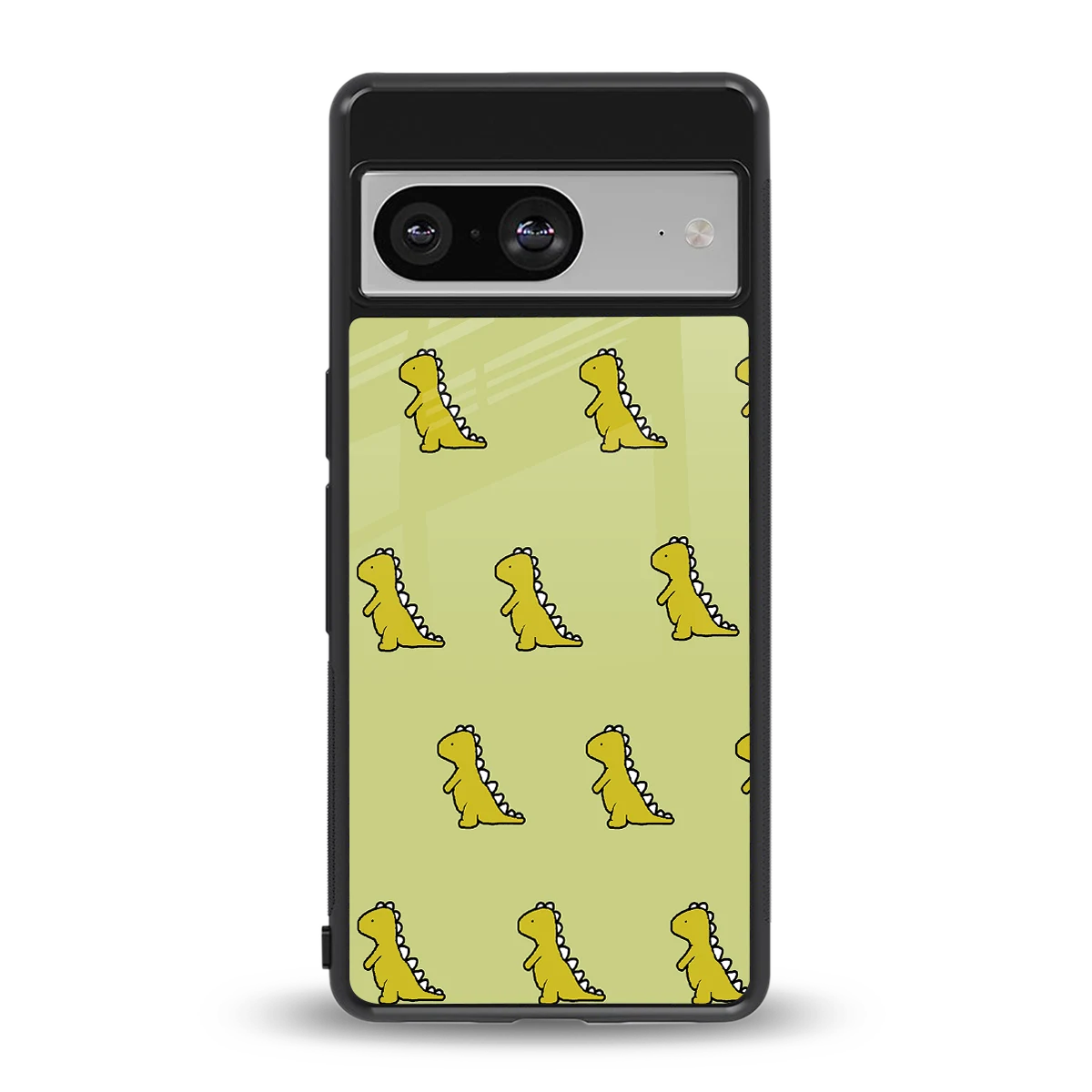 Dino Golden back phone cover | glass case for google pixel 8