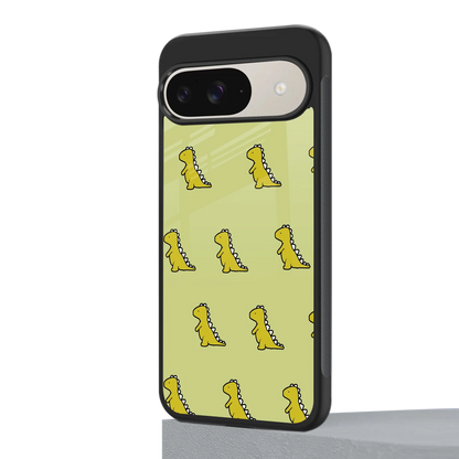 Dino Golden google pixel 9 mobile cover | shockproof glass phone case