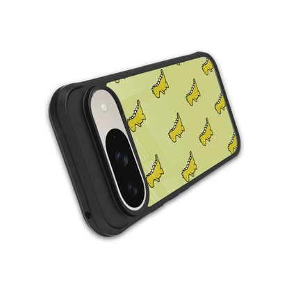 Dino Golden stylish phone case for google pixel 9 | glossy glass and slim fit