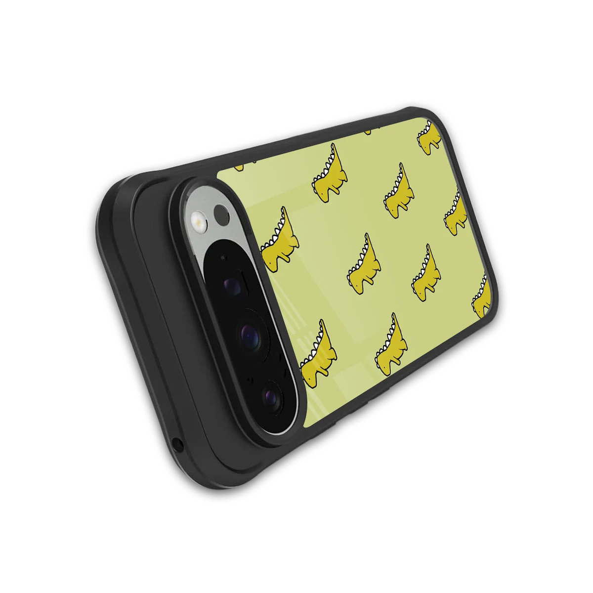 Dino Golden stylish phone case for google pixel 9 pro xl | glossy glass and slim fit
